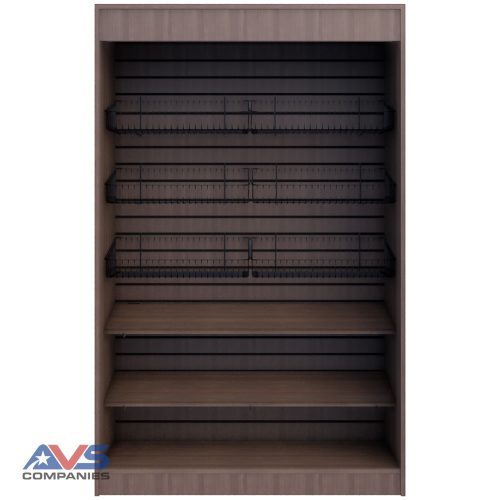 IFSM—In-Line Free Standing Merchandiser—Slatwall